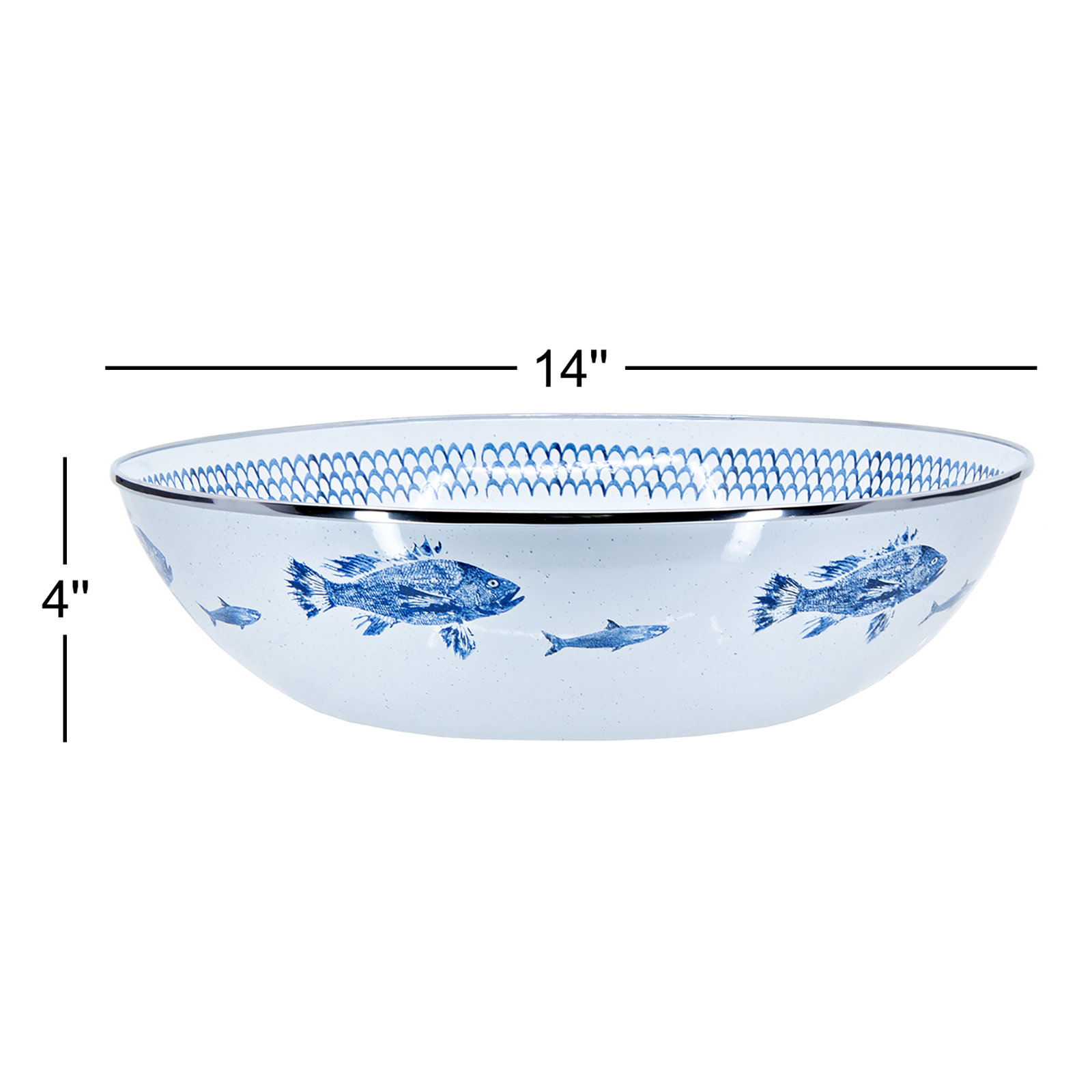 Fish Camp Enamel Serving Bowl
