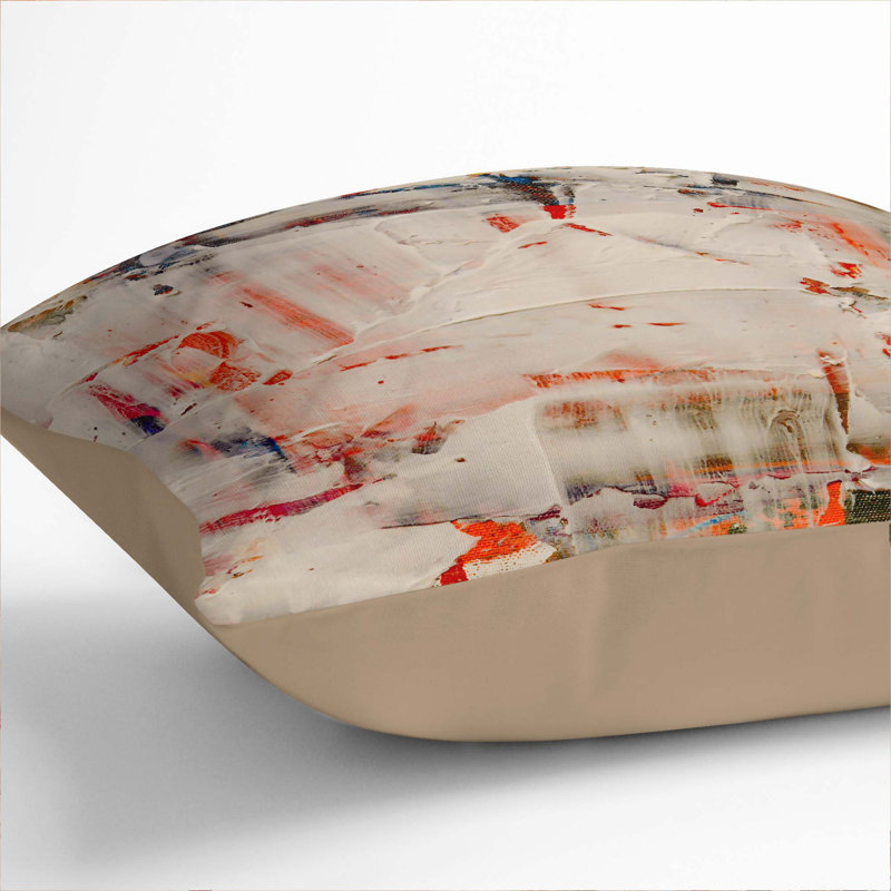 Abstract Square Throw Cushion, 40 x 40 cm, Stone