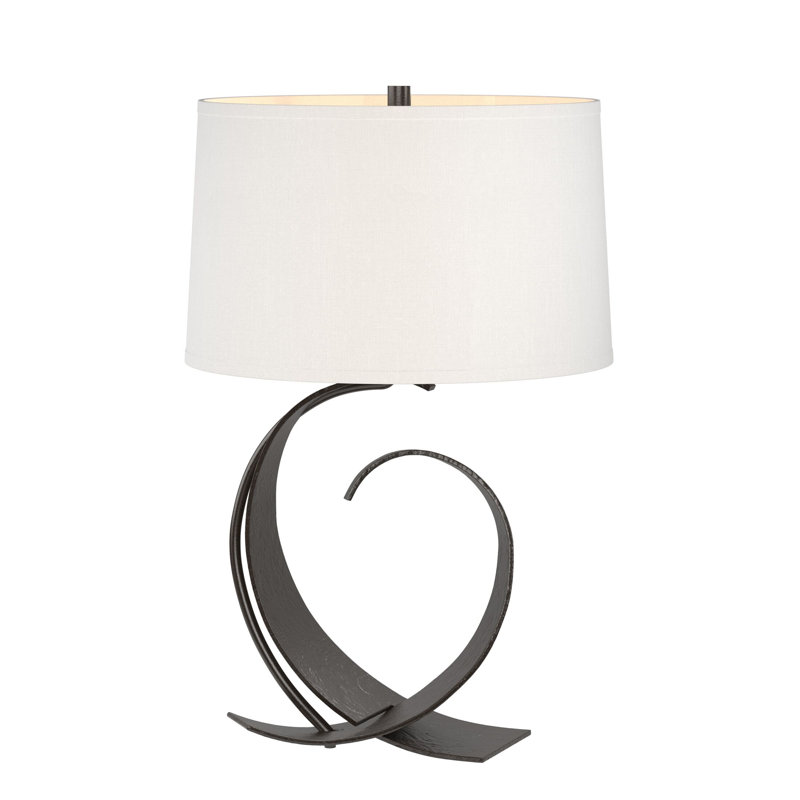 Fullered 22.1'' Table Lamp, Natural Anna, Oil Rubbed Bronze