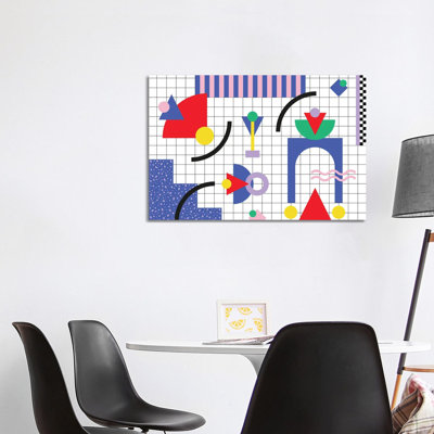 Motif de Memphis 88 - années 80/90 rétro - reproduction d'art mural - toile tendue