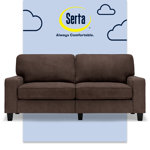 Serta Palisades 73" Track Arm Sofa, Easy Care Fabric, Soft Pillow Back, Pocket Coil Seat Cushions