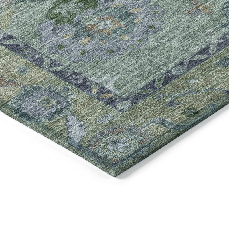 Machine Washable Indoor/Outdoor Jusino ACN2230 Global Rug, Rectangle 8 pi x 10 pi