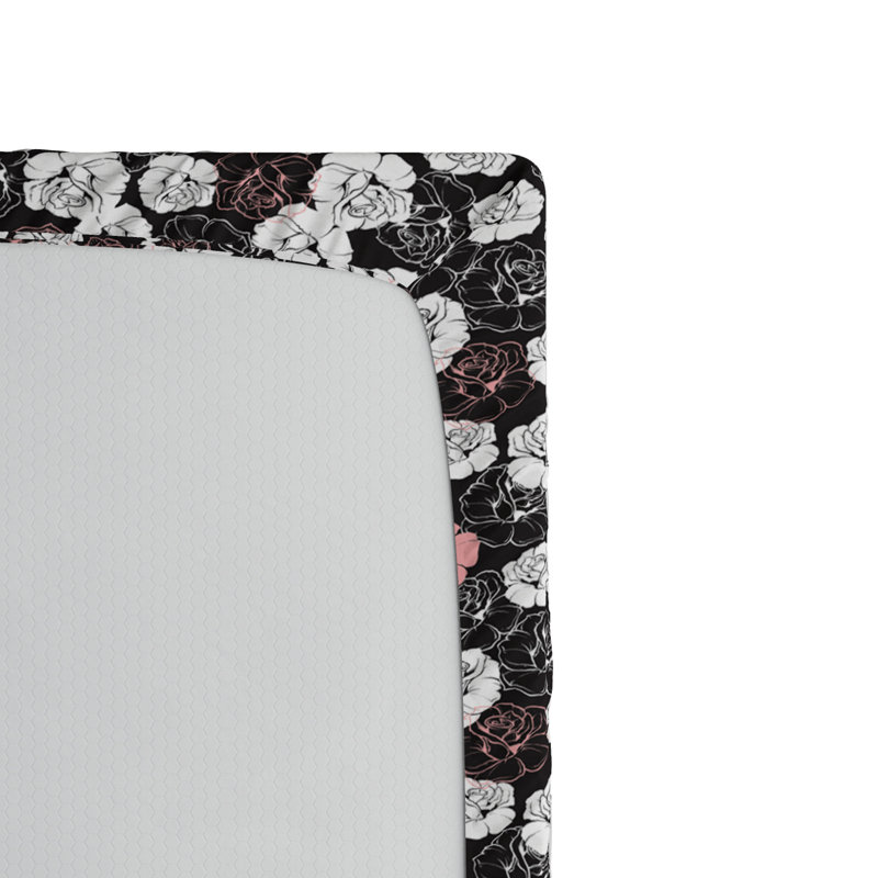 Microfiber Floral Fitted Sheet, Full Fitted Sheet