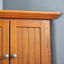 Armoire 8 portes en chêne pour différentes pièces - Solution de rangement spacieuse pour grande salle de bain, salon, garde-manger