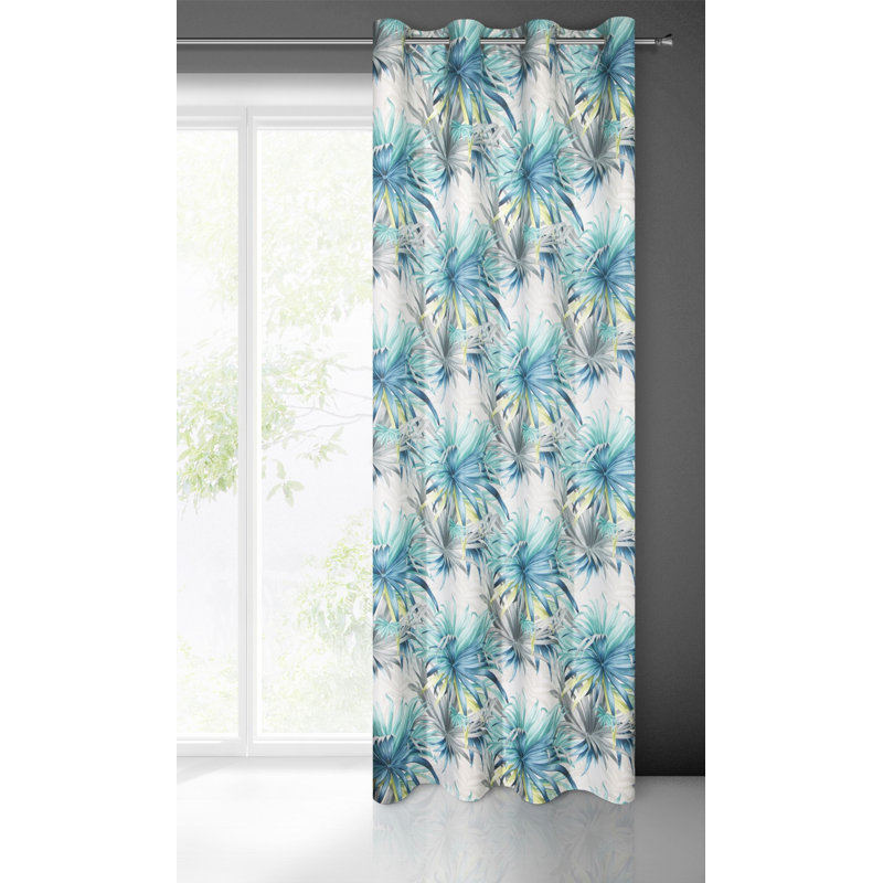 Sandyville Maximum Blackout Curtains Single Panel, Blue