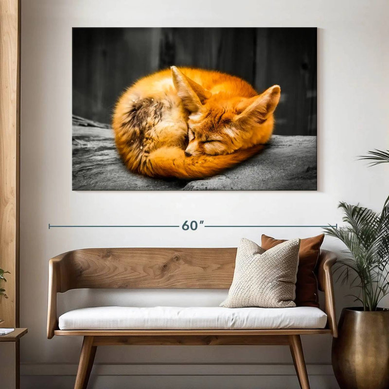 Brampt Fox Sleeping, 34" H x 51" W