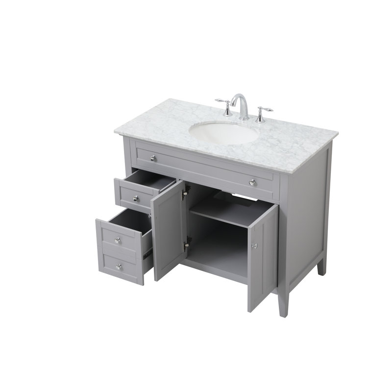 Ensemble de meuble-lavabo simple 42 po Ain, Gris