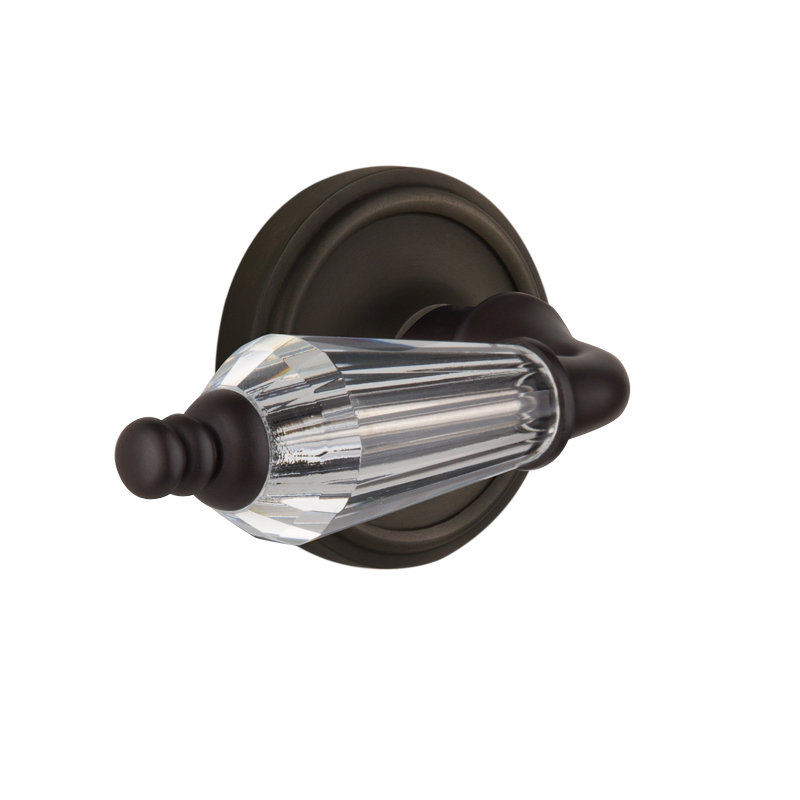 Classic Rosette Double Dummy with Parlour Lever, Oil-Rubbed Bronze