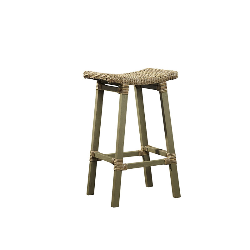Ancroft Stool with Solid Wood Frame, Bar Stool (31" Seat Height)