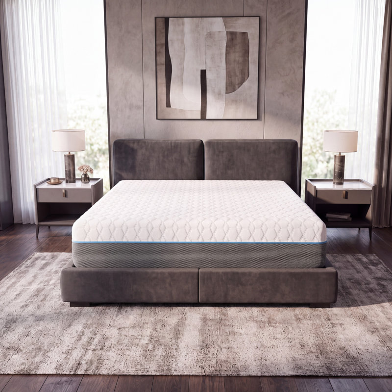 Matelas en mousse viscoélastique gélifiée 12 po, 12", Très grand simple