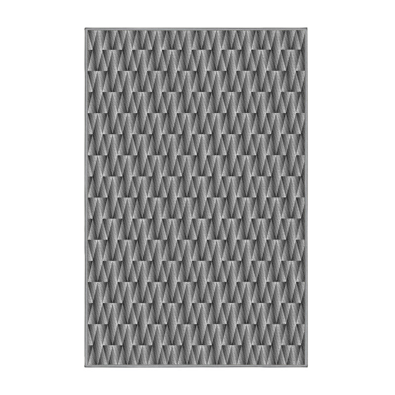 Tapis de zone brun à motif, Rectangle 4 pi x 6 pi