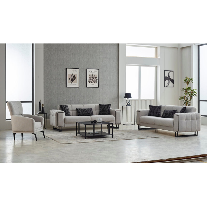 Gontee 3-Piece Storage Sofa Set