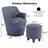 Modern Swivel Accent Chair with Ottoman-1910072790