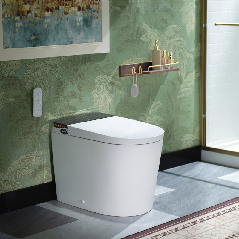 WOODBRIDGE Bidet Smart Toilet with Ultra-quiet&Quick Flush,1000g MaP Flush Score,Foam Shield,ADA Comfort Height,Auto Open/Close,Blackout Flush,Ambient Light,Heated Seat with Fragrance System
