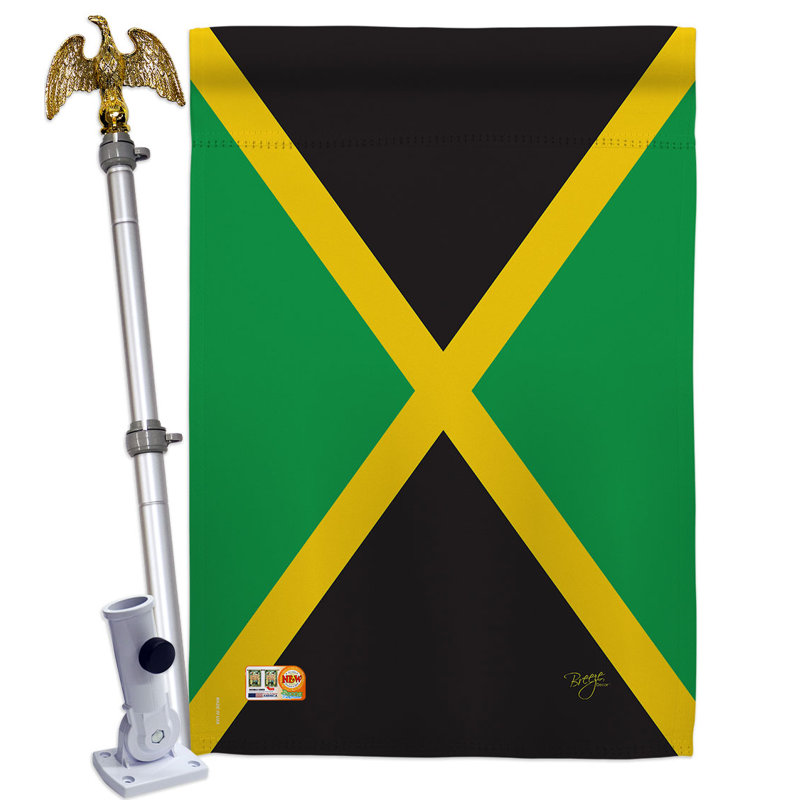 Double Sided 40'' H x 28'' W Polyester Flag Set