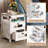Gracie Oaks Nightstand With Charging, USB & AC Outlets, Rustic Narrow Nightstand With 2 Drawers, Bedside Table With Open Compartment For Living Room, Bedroom-917017438