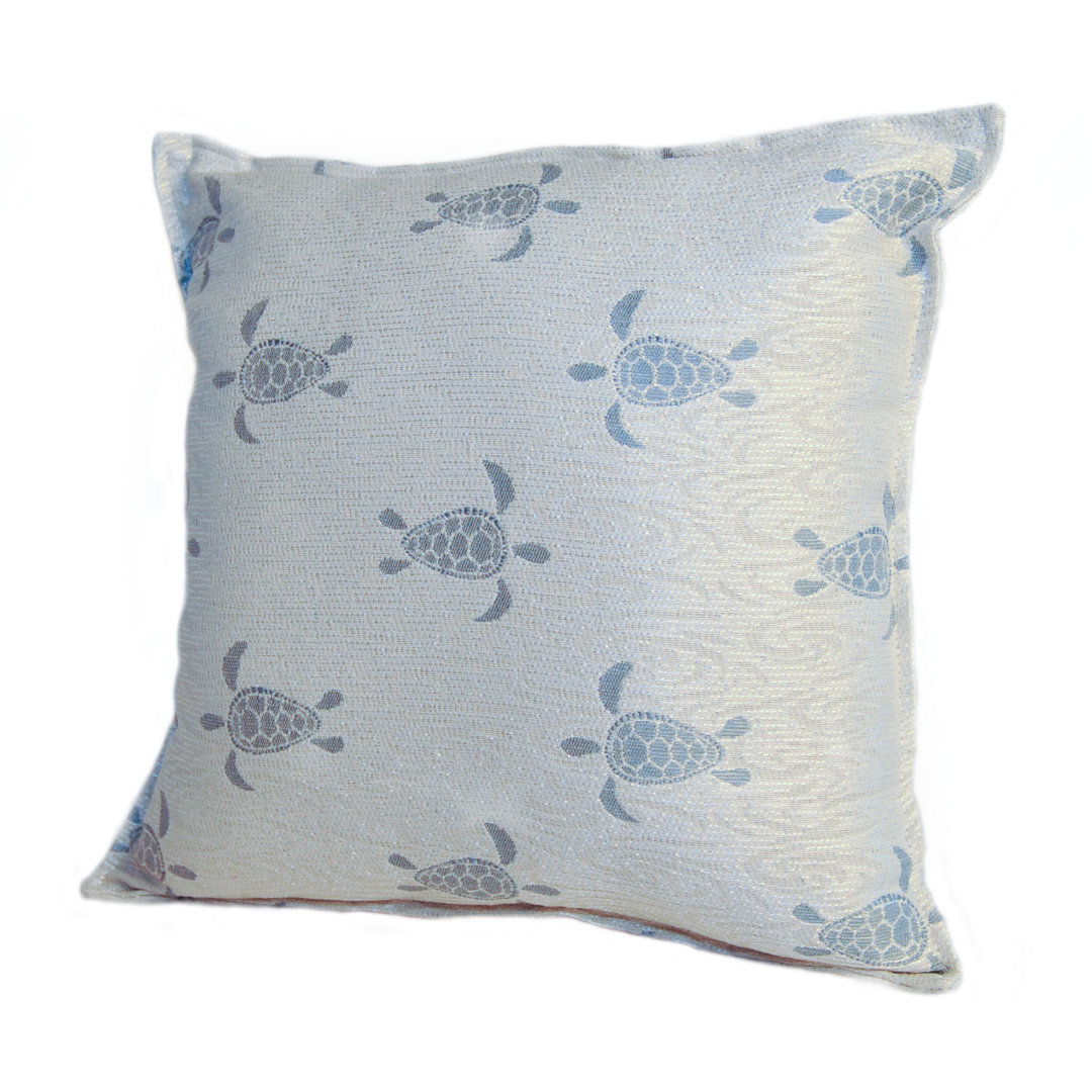 Coastal Sea Turtle Throw Pillow Rennie & Rose Design Group 