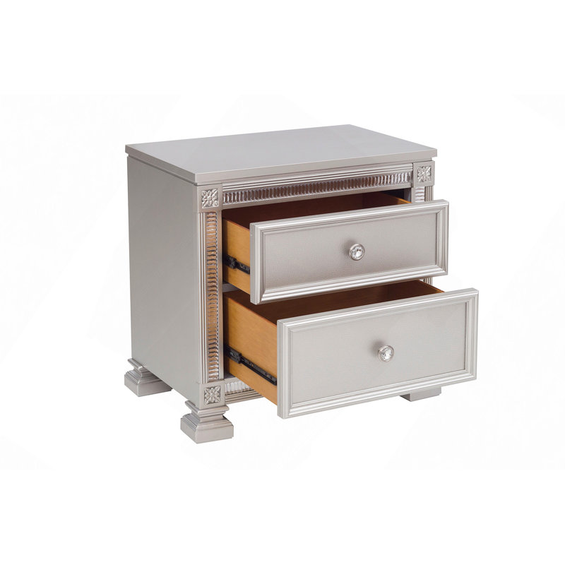 Ensemble de meubles de chambre à coucher en bois durable à 2 tiroirs modernes