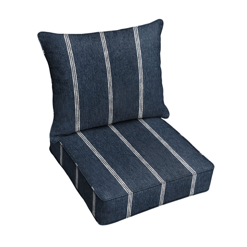 Ensemble de coussins et coussins Sunbrella, L 23 po x P 25 po, Bleu