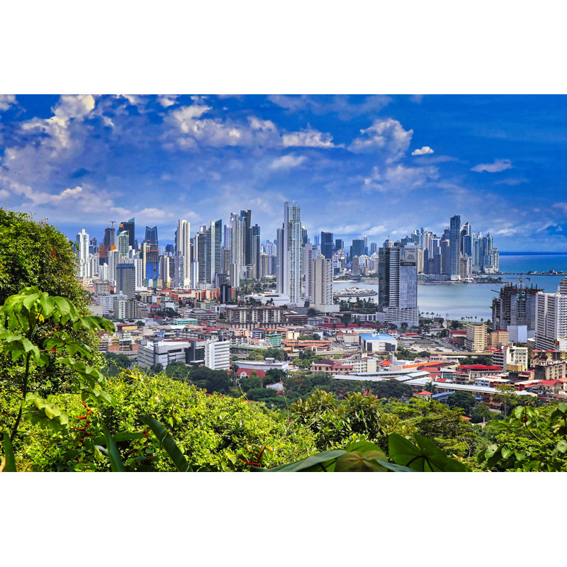 Ziraili vue du Panama sur toile, H 32 po x l 48 po