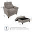 Fruzsina Upholstered Armchair with Ottoman-90377616
