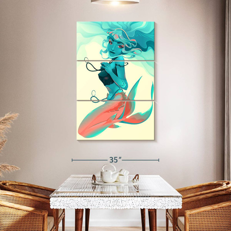 Kelan Mermaid Portrait, 50" H x 32" W