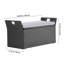 Banc de rangement extérieur PE Rotin 40Gal Deck Box