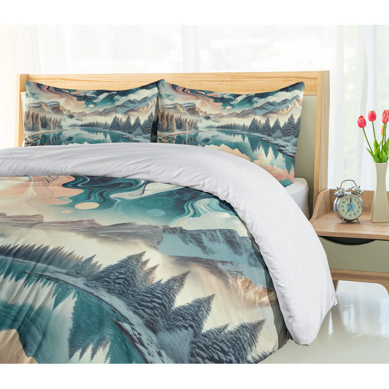 Lake Duvet Cover, Queen Duvet Cover + 2 Standard Shams