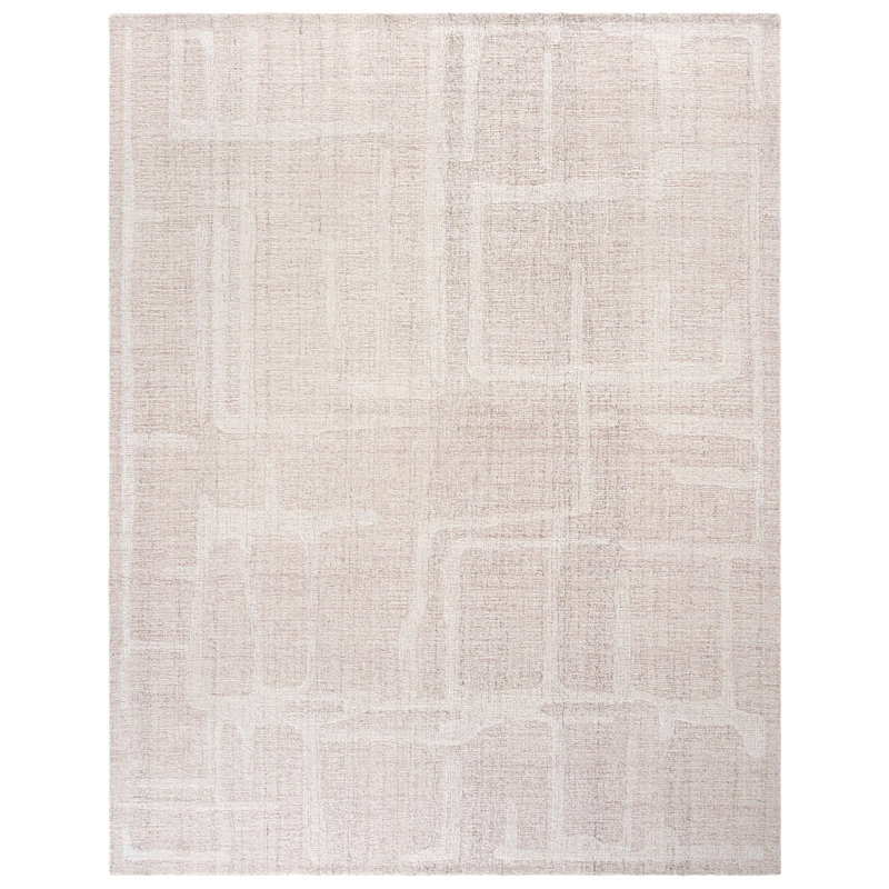 Galipeau Abstract Hand-Tufted Wool Pile Area Rug, Rectangle 8' x 10'