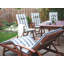 Bridgnorth 200cm Long Reclining Acacia Single Chaise with Cushions-37899815