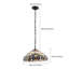 Luminaire suspendu 2 lumières Tiffany