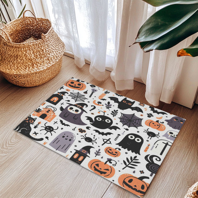 Tapis tressé Fright Night Fest, Rectangulaire 3 pi x 5 pi