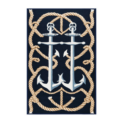  Tapis côtier lavable à double ancre