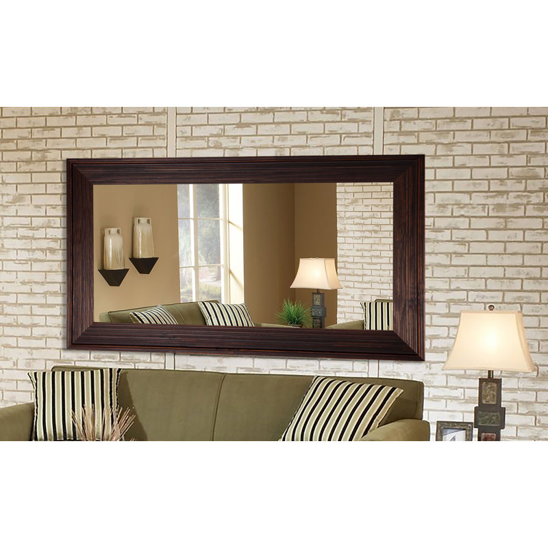 Ardalia Wood Flat Wall Mirror, 39.25" H x 75.75" W