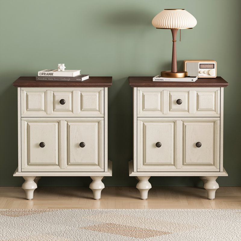 Armoire de chevet 20,47 po, Blanc