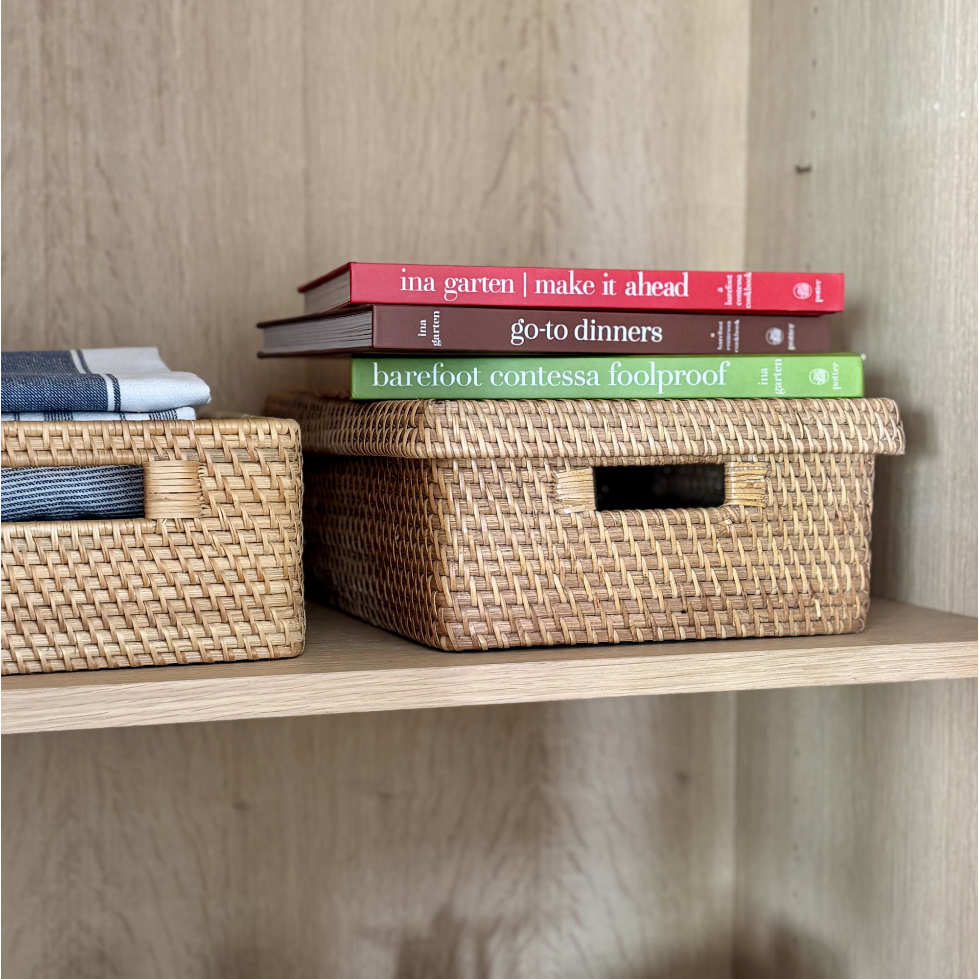 Wicker Storage Bin 1, Brown