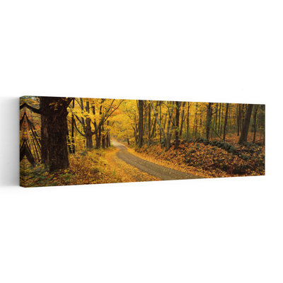 «Fall Woods Monadnock Nh Usa», art contemporain abstrait forêt d'automne