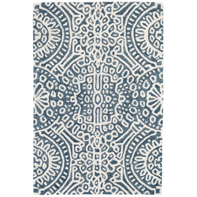 Temple Ink Hand Micro Hooked Wool Rug