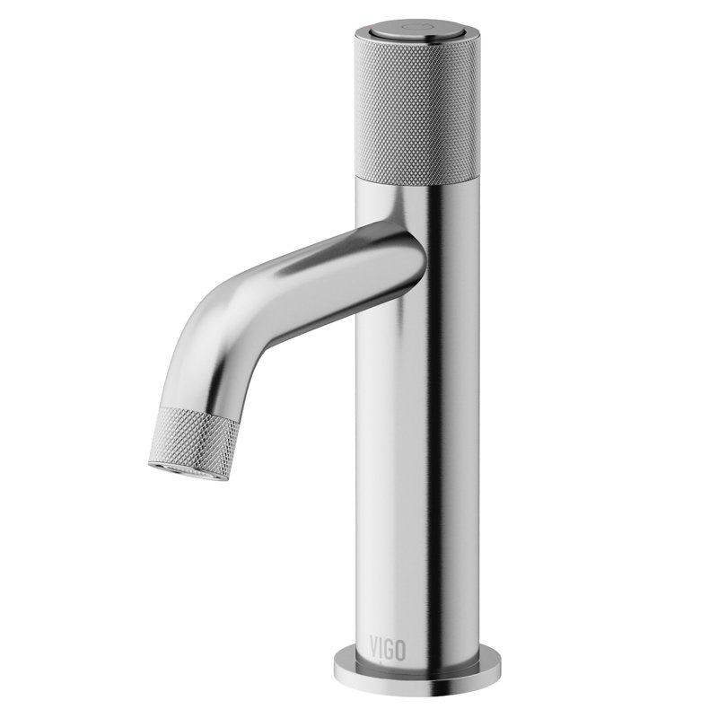Apollo 8" H Single Handle Single Hole Bathroom Faucet, Brushed Nickel