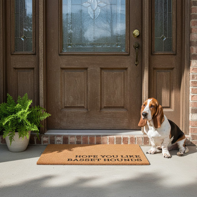 Hope You Like Basset hounds Doormat, 17"x29", Basset hounds, 17" x 29"