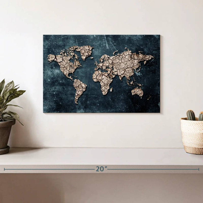 Carte du monde Aliaz, H 8 po x l 12 po