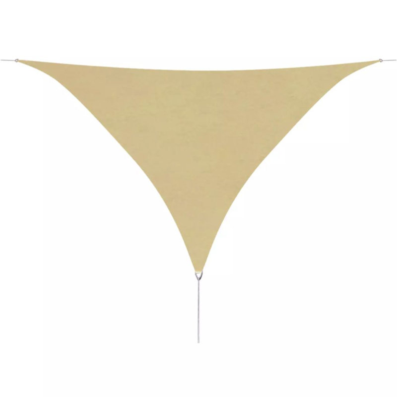 3.6m x 3.6m Triangular Shade Sail, Beige