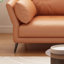 Causeuse coussin orange en cuir véritable-1612224832
