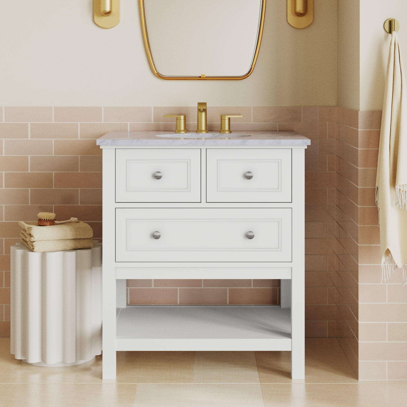 Bonsai 30'' Single Bathroom Vanity, White
