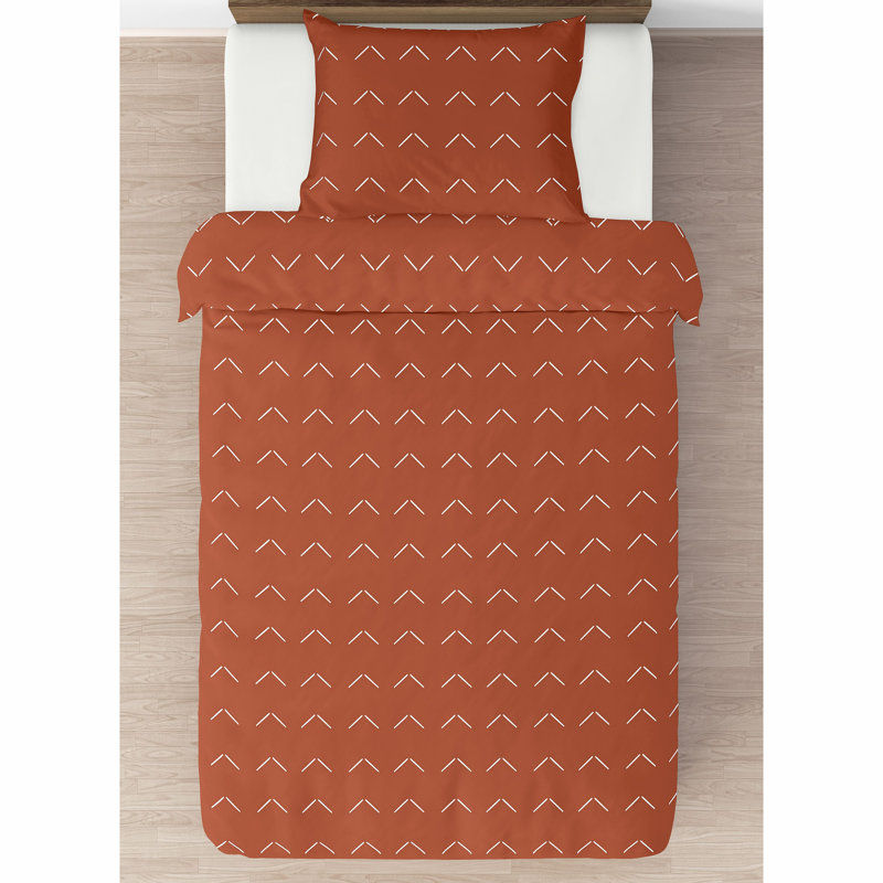 Ensemble d'édredon simple diamant touffeté orange rouille par Sweet Jojo Designs