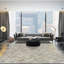 Ivoire en cuir fait à la main Tapis décoratif Chevron Plutus-1824328750