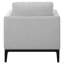 Chaise à dossier coussiné gris clair