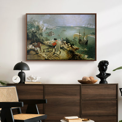 Paysage avec la chute d'Icarus, v. 1560 - Toile tendue avec châssis Peter Bruegel l'Ancien