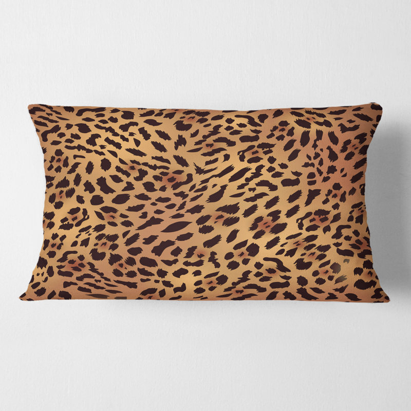 Coussin lombaire en fourrure de léopard Safari III