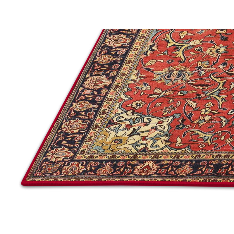 Tapis traditionnel rouge / noir, Rectangle 2 pi x 3 pi